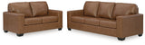 Bolsena Sofa and Loveseat in Caramel - PKG015456