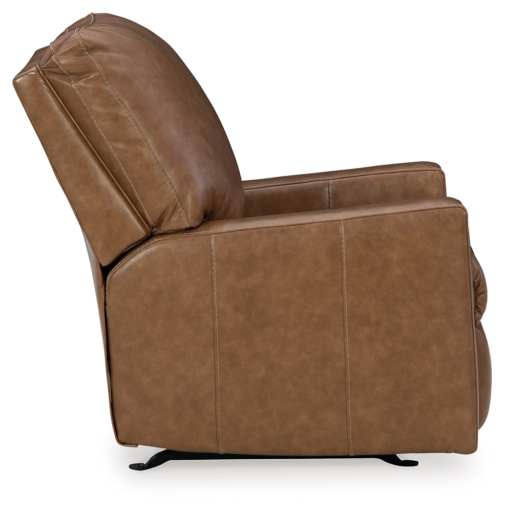 Bolsena Sofa, Loveseat and Recliner in Caramel - PKG015457