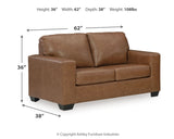 Bolsena Sofa, Loveseat and Recliner in Caramel - PKG015457