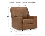 Bolsena Sofa, Loveseat and Recliner in Caramel - PKG015457