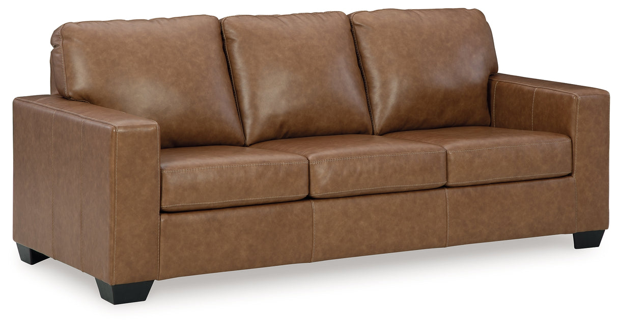 Bolsena Sofa, Loveseat and Recliner in Caramel - PKG015457