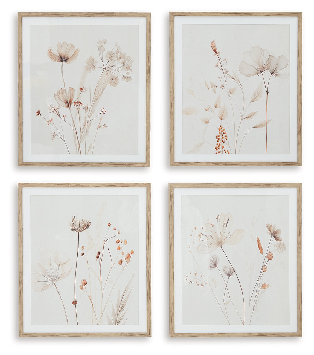 Bondner Beige/Rust Wall Art (Set of 4) from Ashley - Luna Furniture