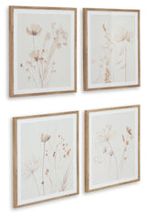 Bondner Beige/Rust Wall Art (Set of 4) from Ashley - Luna Furniture