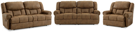 Boothbay Sofa, Loveseat and Recliner in Auburn - PKG015108