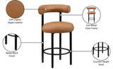 Bordeaux Vegan Leather Counter Stool in Cognac, Set of 2 from Meridian - Luna Furniture