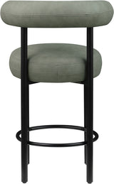 Bordeaux Vegan Leather Counter Stool in Green, Set of 2 from Meridian - Luna Furniture