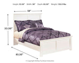 Bostwick Shoals Full Panel Bed with Dresser in White - PKG002772