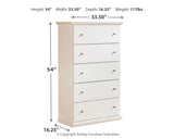 Bostwick Shoals Full Panel Bed with Mirrored Dresser and 2 Nightstands in White - PKG002774