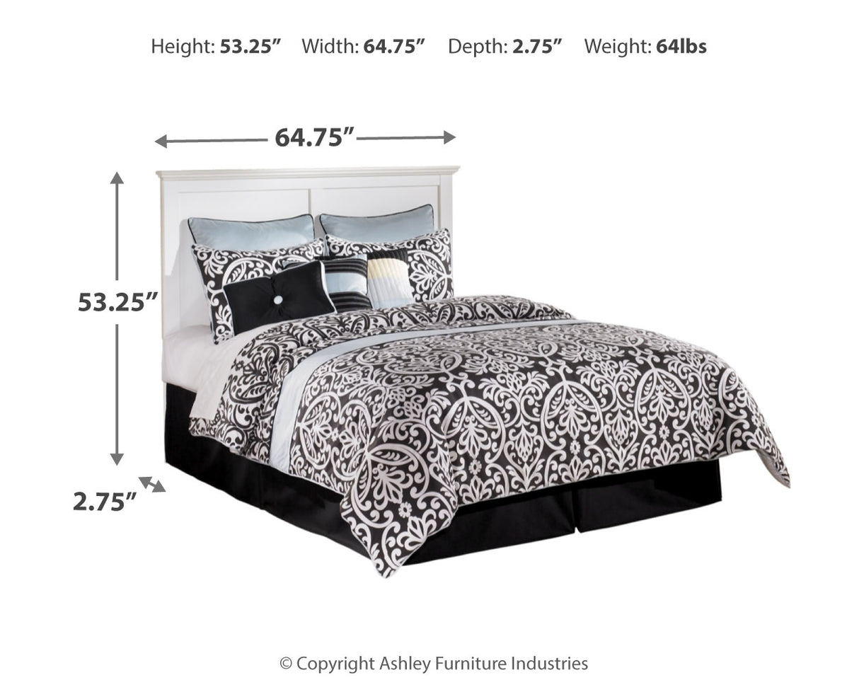 Bostwick Shoals Queen/Full Panel Headboard Bed with Mirrored Dresser and 2 Nightstands in White - PKG002734