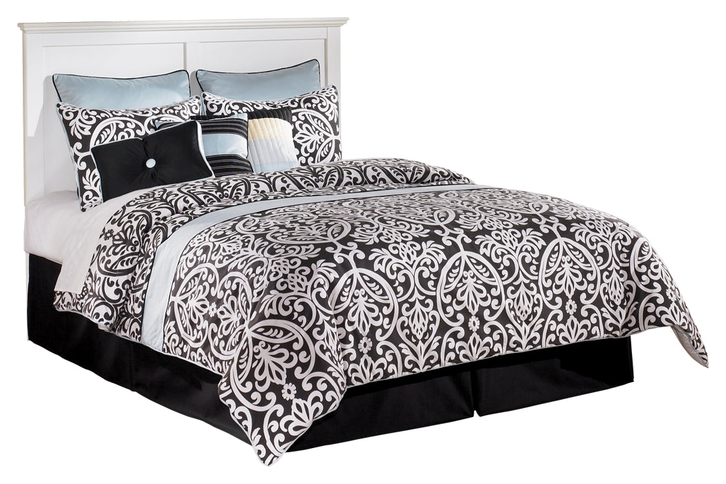 Bostwick Shoals Queen/Full Panel Headboard Bed with Mirrored Dresser and Chest in White - PKG002736