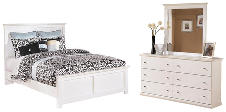 Bostwick Shoals Queen Panel Bed with Dresser in White - PKG002783