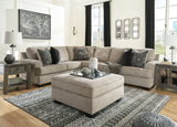 Bovarian 3-Piece Sectional with Ottoman in Stone from Ashley - Luna Furniture