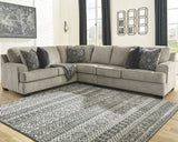 Bovarian 3-Piece Sectional with Ottoman in Stone from Ashley - Luna Furniture