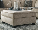 Bovarian 3-Piece Sectional with Ottoman in Stone from Ashley - Luna Furniture