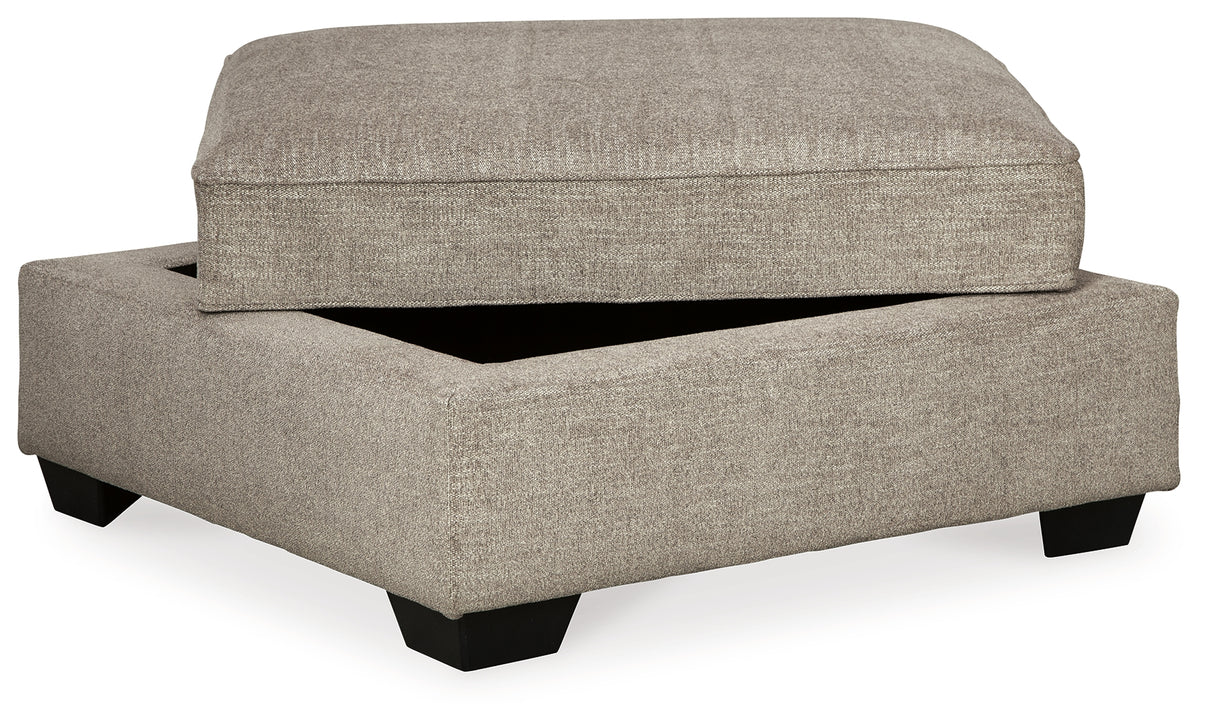 Bovarian 4-Piece Sectional with Ottoman in Stone from Ashley - Luna Furniture