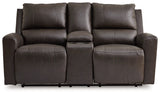 Boxmere Storm Power Reclining Loveseat with Console from Ashley - Luna Furniture