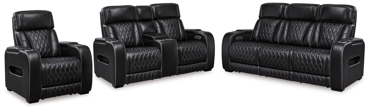 Boyington Sofa, Loveseat and Recliner in Black from Ashley - Luna Furniture