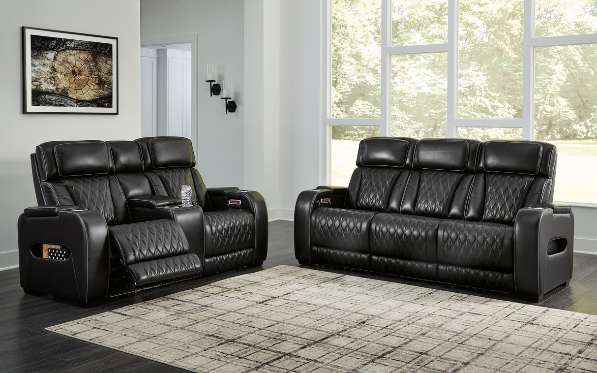 Boyington Sofa, Loveseat and Recliner in Black from Ashley - Luna Furniture