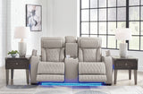 Boyington Sofa, Loveseat and Recliner in Gray - PKG016537