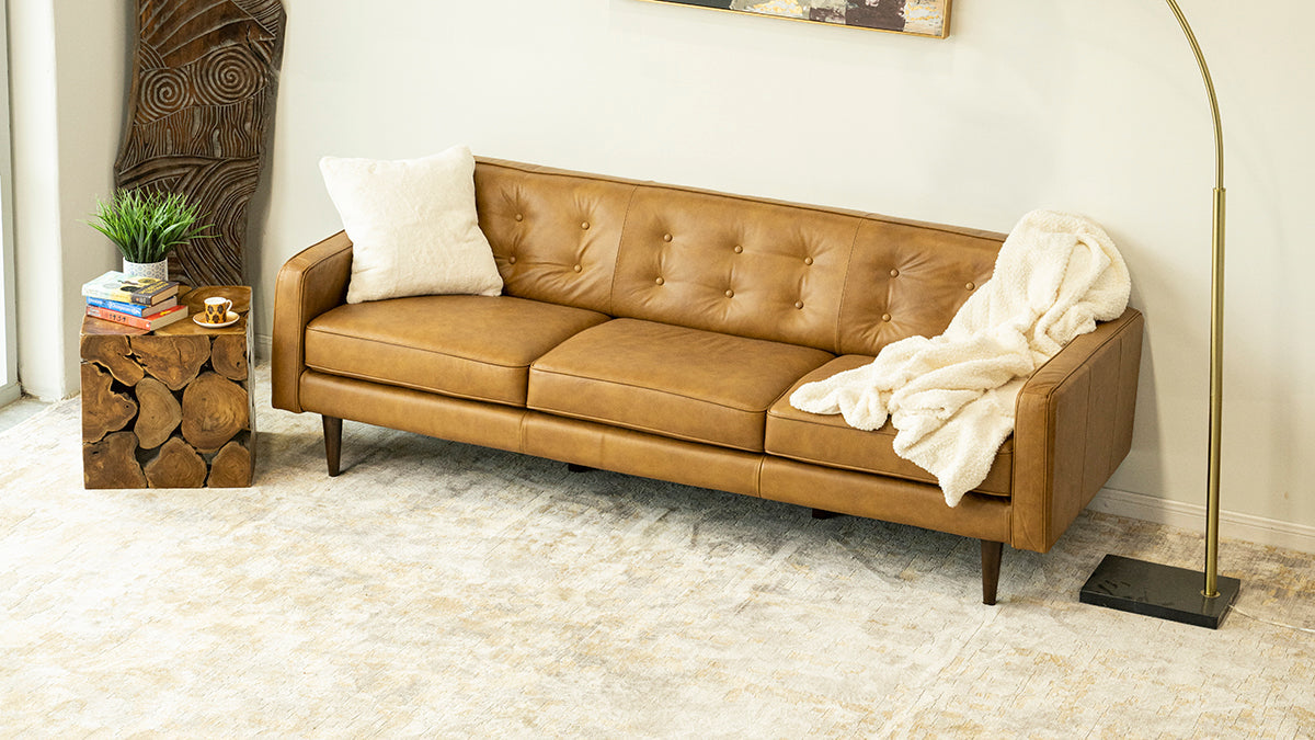 Braxton Tan Leather Sofa - SOF00104601