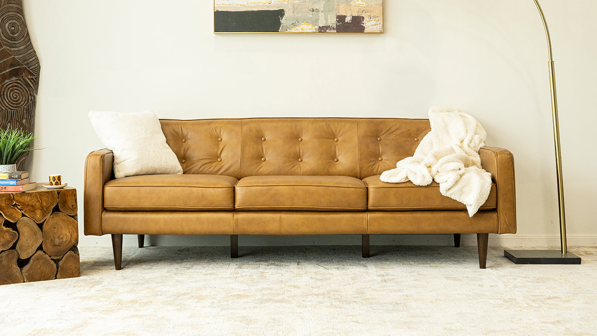 Braxton Tan Leather Sofa - SOF00104601