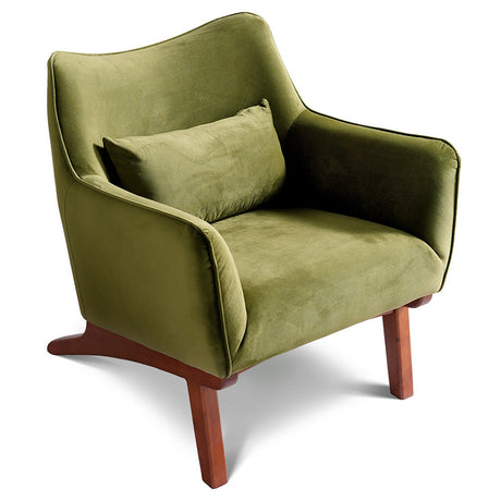 Brayden Olive Green Velvet Lounge Chair - LCH00300205