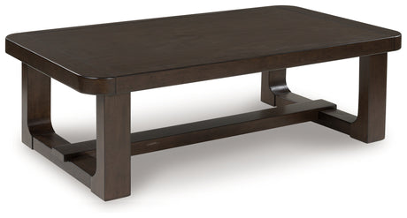 Breckington Dark Brown Coffee Table - T856-1