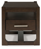 Breckington Dark Brown End Table - T856-2