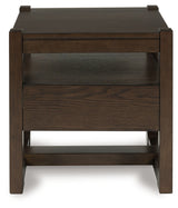 Breckington Dark Brown End Table - T856-2