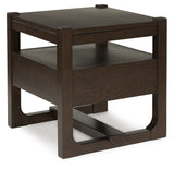 Breckington Dark Brown End Table - T856-2