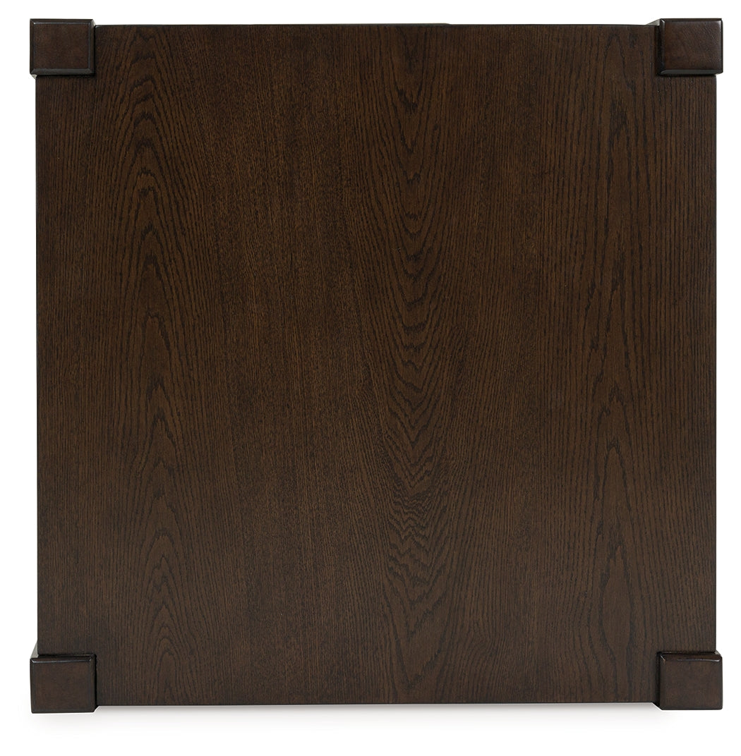 Breckington Dark Brown End Table - T856-2