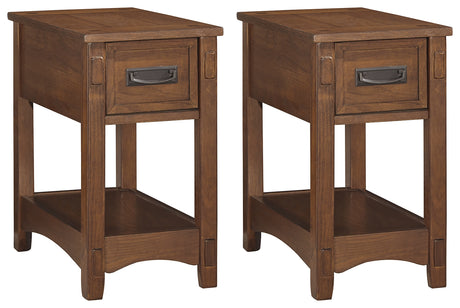 Breegin 2 End Tables in Brown - PKG008423