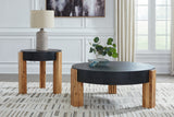 Breenmore Black/Natural Table from Ashley - Luna Furniture