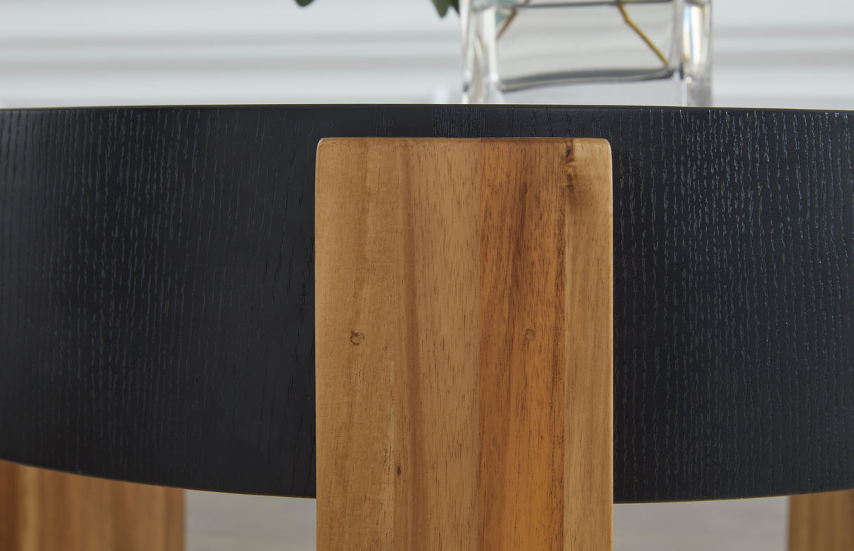 Breenmore Black/Natural Table from Ashley - Luna Furniture