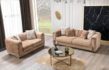 Brenda Coffee  Boucle  Sofa 93" & Loveseat 71" - BRENDACF-SL