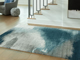 Brentward Blue/Gray/Ivory Large Rug from Ashley - Luna Furniture