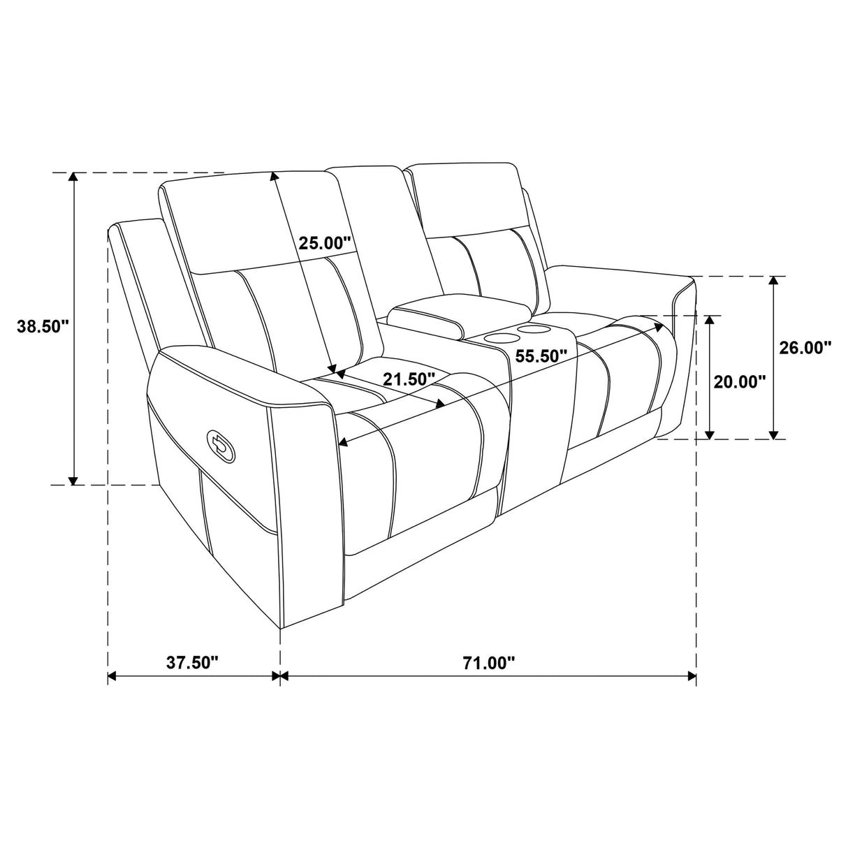 Brentwood 2-piece Upholstered Motion Reclining Sofa Set Dark Charcoal - 610284-S2