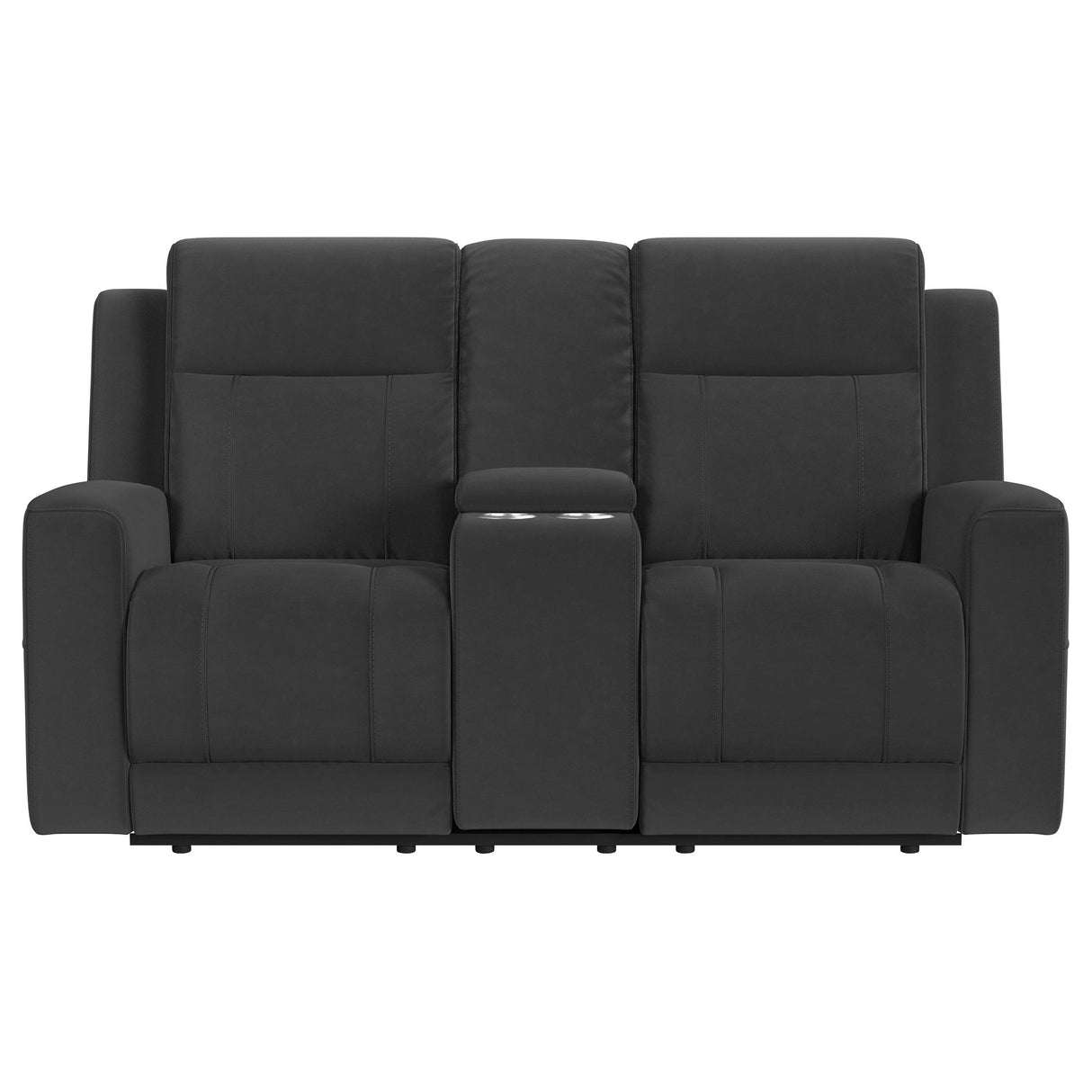 Brentwood 3-piece Upholstered Motion Reclining Sofa Set Dark Charcoal - 610284-S3