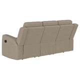 Brentwood Upholstered Motion Reclining Sofa Taupe - 610281