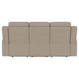 Brentwood Upholstered Motion Reclining Sofa Taupe - 610281