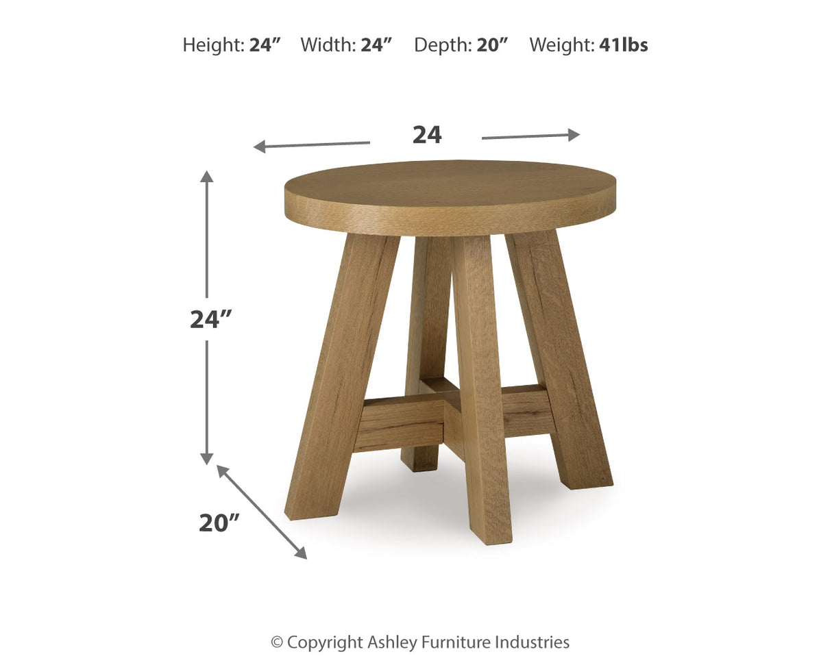 Brinstead Coffee Table with 1 End Table in Light Brown from Ashley - Luna Furniture