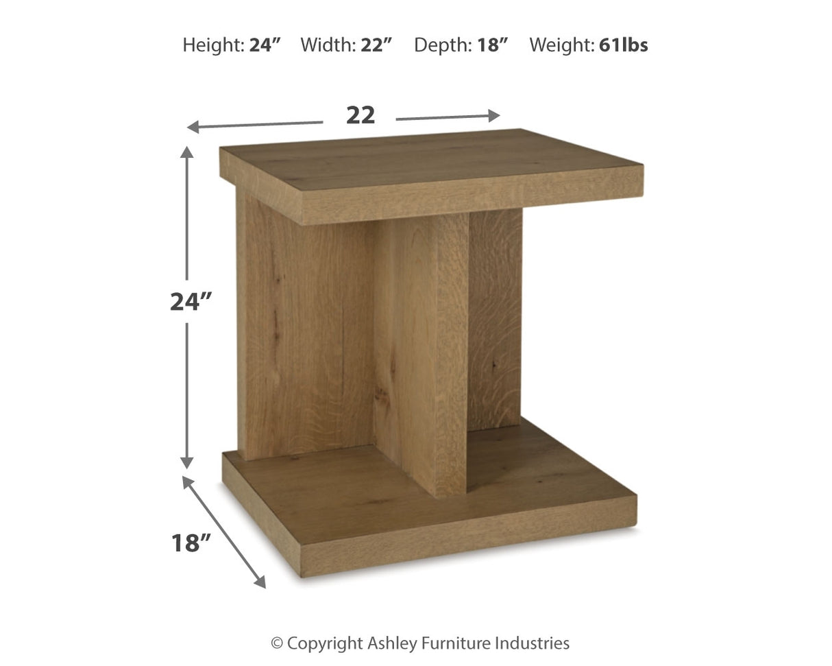 Brinstead Coffee Table with 1 End Table in Light Brown from Ashley - Luna Furniture