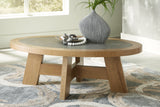 Brinstead Coffee Table with 1 End Table in Light Brown from Ashley - Luna Furniture