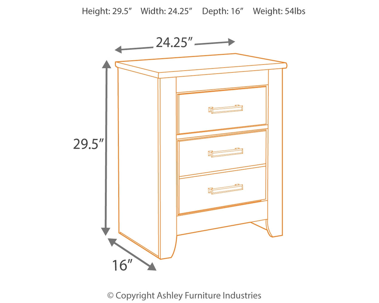 Brinxton Full Panel Bed with Nightstand in Charcoal from Ashley - Luna Furniture