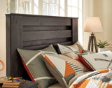 Brinxton Full Panel Headboard Bed with Mirrored Dresser and Chest in Charcoal from Ashley - Luna Furniture