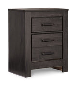 Brinxton Full Panel Headboard Bed with Mirrored Dresser, Chest and 2 Nightstands in Charcoal from Ashley - Luna Furniture