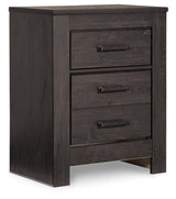 Brinxton King Panel Bed with Mirrored Dresser and 2 Nightstands in Charcoal from Ashley - Luna Furniture