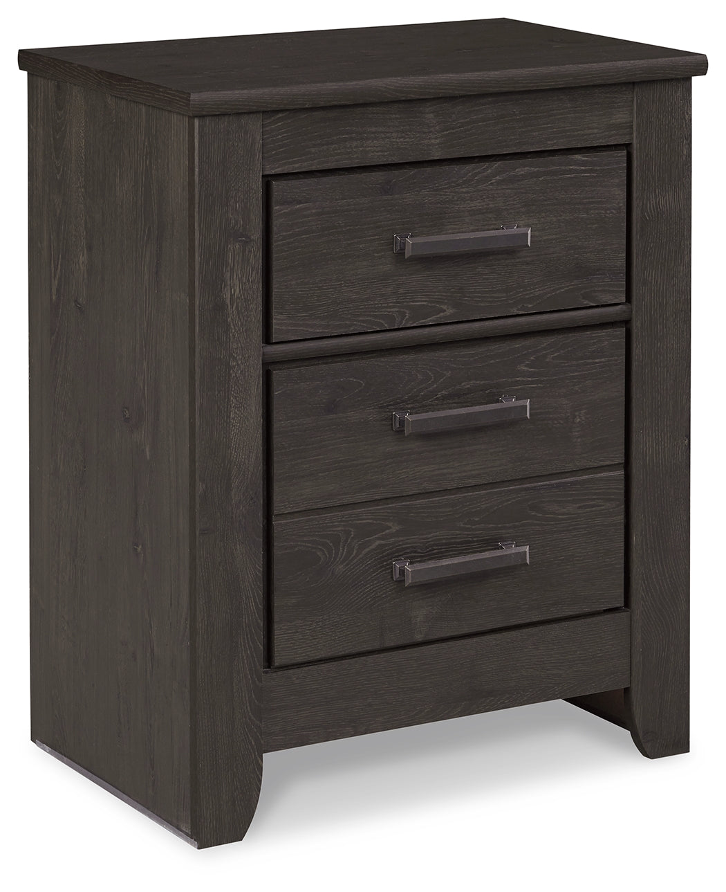 Brinxton King Panel Bed with Mirrored Dresser and Nightstand in Charcoal from Ashley - Luna Furniture