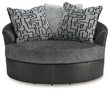 Brixley Pier Graphite Oversized Swivel Accent Chair from Ashley - Luna Furniture