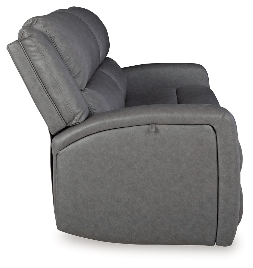 Brixworth Sofa, Loveseat and Recliner in Slate from Ashley - Luna Furniture